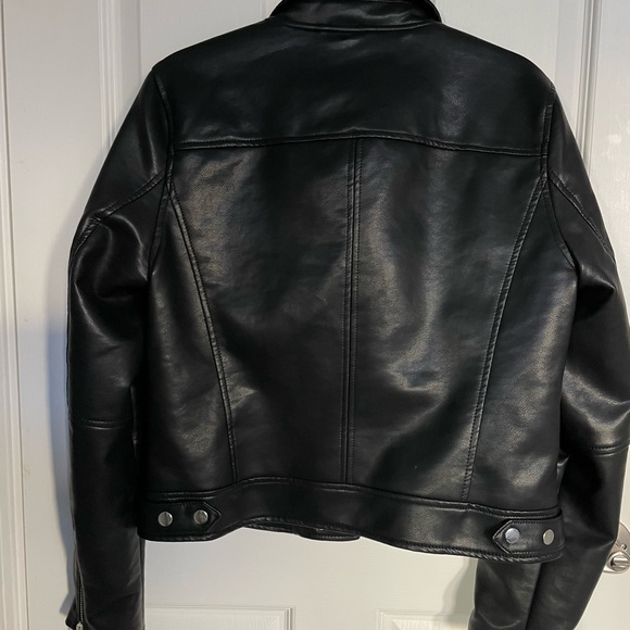 BLANK NYC Black Moto Zip Jacket Sz L - Picture 6 of 7